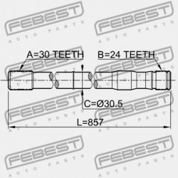 BAL FÉLTENGELY TOYOTA LAND CRUISER FJ80,HDJ80,HZJ80,FZJ80 1990.01-2006.12 G 43412-60110