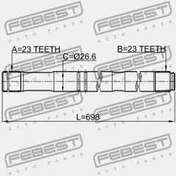 JOBB FÉL KÜLLŐS TOYOTA AVENSIS ADT25,AZT25,CDT250,ZZT25 2003.01-2008.11 EU 43460-09890
