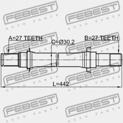 JOBB FÉLTENGELY HONDA ACCORD CL9 2003-2008 EU 44500-SEA-900