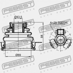 BAL BELSŐ CSUKLÓ MITSUBISHI CARISMA DA1-6A 1995.05-2003.12 EUR/NEDCAR MR911575