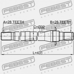 JOBB FÉLTENGELY HYUNDAI IX55 07 (2007-2013) EUR 49560-3J320