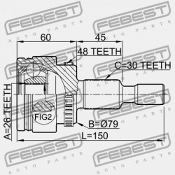 KÜLSŐ CSUKLÓ MERCEDES BENZ ML-OSZTÁLY 163 1998-2005 A1633300401