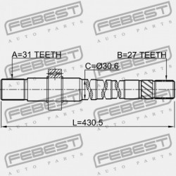 JOBB FÉLTENGELY RENAULT DUSTER 2011- 8201125349