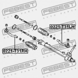 KORMÁNYRÚDVÉG BALRA NISSAN X-TRAIL RUSMAKE T31R 2009.10- EL D8F40-JG00A