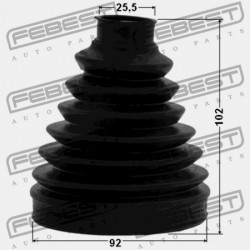 KÜLSŐ CSUKLÓVÉDŐ TOYOTA PRIUS ZVW30 2009.04- EU 43410-47030