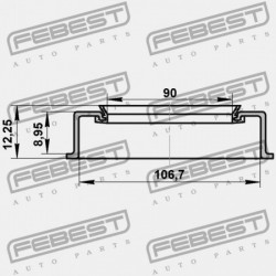 ELSŐ KERÉKAGY TÖMÍTÉS TOYOTA LAND CRUISER 90 KZJ9,LJ9,RZJ9,VZJ9 1996.04-2008.12 GR 90312-95001