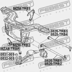 JOBB HÁTSÓ FELSŐ RÚD MAZDA TRIBUTE CZ 2001-2011 USA EC01-28-600D
