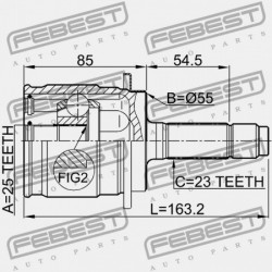 HÁTSÓ KÜLSŐ CSUKLÓ HONDA ACCORD 4D CL7 2003-2008 JP 42330-S9A-305