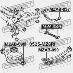 HÁTSÓ KERESZTIRÁNYÚ ÁLLÍTHATÓ RÚD MAZDA 6 WAGON GY 2002-2005 EU G21D-28-500D