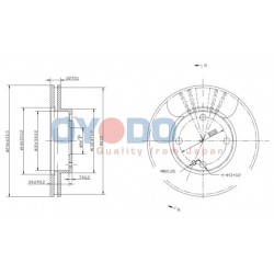FÉKTÁRCSA 323 BJ 1.3I 1.5I 1.6I 98.05- DEMIO 98- (235MM SZELLŐZTETETT) BJ0Y3325X