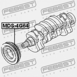 FORGATTYÚS TENGELY SZÍJTÁRCSA MITSUBISHI LEGNUM EA,EC 1996.06-2002.08 JPN MD376053