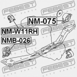HÁTSÓ MOTORPÁRNA NISSAN PRIMERA P11 1996.12-2001.12 GL 11320-AD001
