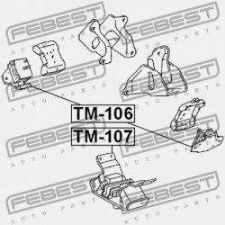 HÁTSÓ MOTORPÁRNA TOYOTA LAND CRUISER 90 KZJ9,LJ9,RZJ9,VZJ9 1996.04-2008.12 GR 12371-62120