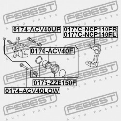 JAVÍTÓKÉSZLET, ELSŐ FÉKNYEREG TOYOTA SIENTA NCP175,NHP170,NSP17 2015.06- JP 04478-12060