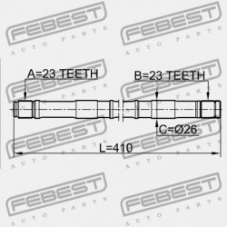 BAL OLDALI FÉLTENGELY NISSAN SUNNY B14 1994.01-1999.08 JP 39205-61E50