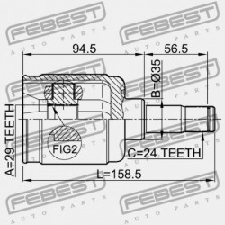 BAL BELSŐ CSUKLÓ MAZDA FAMILIA BJ 1998-2000 JP FA60-22-620A
