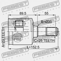 HYUNDAI MÁTRIX 01: -OCT.2006 (2001-) GEN BELSŐ CSUKLÓ 49501-17250