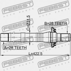 JOBB FÉLTENGELY HYUNDAI SANTA FE 06: -SEP.2006 (2006-) EUR 49560-2B050