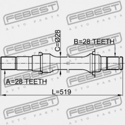 JOBB FÉLTENGELY KIA MES:CARNIVAL (19980615-20050930) MES 0K552-25-700A