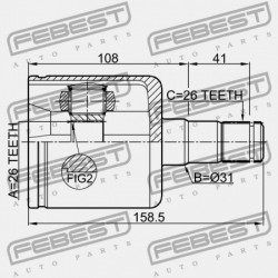 BAL BELSŐ CSUKLÓ VOLVO S80 2007- 36000550