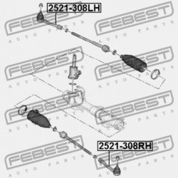 KORMÁNYRÚDVÉG JOBB OLDALI PEUGEOT 308 2007-2013 3817.75