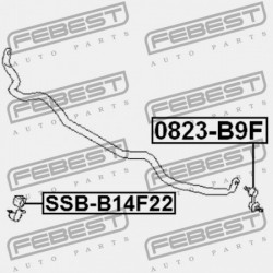 ELSŐ STABILIZÁTOR PERSELY SUBARU LEGACY B14 2009.02- JP 20414-AJ030