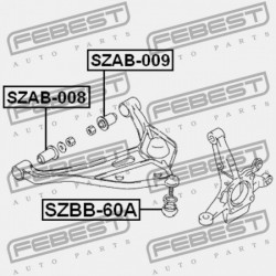 ELSŐ LENGŐKAR PERSELY ELÜLSŐ SUZUKI GRAND VITARA/ESCUDO SQ416/SQ420/SQ625 1998-2006 45261-65D01