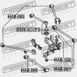 HONDA ACCORD 4D CF3 JP GOLYÓS RÚD HÁTSÓ KERESZTIRÁNYÚ RÚD 52390-S1A-E01