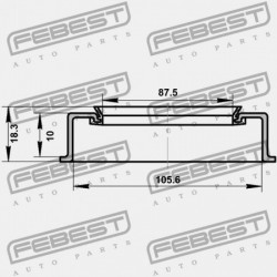 ELSŐ KERÉKAGY TÖMÍTÉS TOYOTA LAND CRUISER URJ202,UZJ200,VDJ200 2007.09- EU 90312-87001