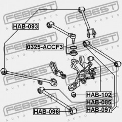 HÁTSÓ NYAKRÚD PERSELY HONDA ACCORD CL3 2001-2002 EU 52350-S1A-E00
