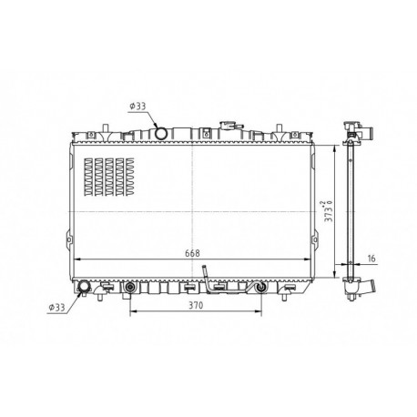 RADIÁTOR COUPE 2.7I V6 24V 02- 253102D210