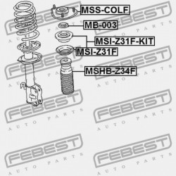 Ütköző, rugózás MITSUBISHI COLT 04-12 /ELSŐ/ MR961795