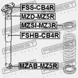 Ütköző, rugózás MAZDA 5 CR/CW 05-, FORD C-MAX 03-07 /HÁTSÓ/ CC4328910A