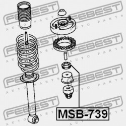 Ütköző, rugózás MITSUBISHI GALANT 84-03, ECLIPSE 95-99, SPACE RUNNER 91-98, VOLVO 96-04, V40 96-04 /ELSŐ/ MB338618