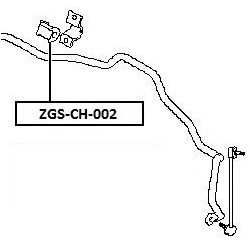 Csapágyazás, stabilizátor ELSŐ CHRYSLER SEBRING 2001- MR589815