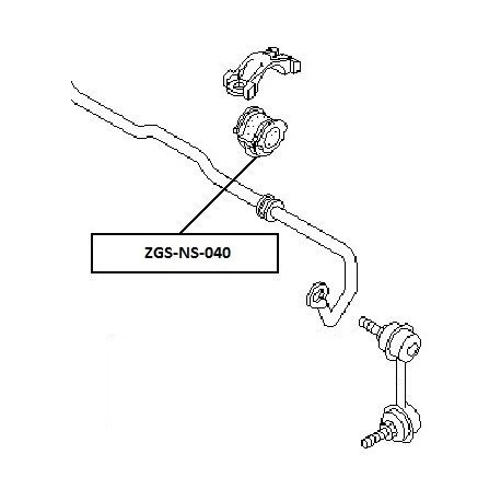 Csapágyazás, stabilizátor ELSŐ NISSAN ALMERA TINO 00- 546134U006