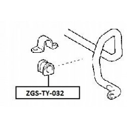 Csapágyazás, stabilizátor ELSŐ TOYOTA CAMRY 2001- 4881533090