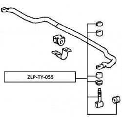 Rúd / kar, stabilizátor ELSŐ TOYOTA LAND CRUISER 1998- 4882060031