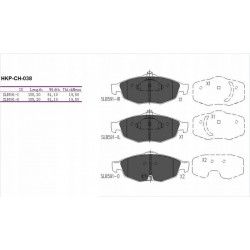 Fékbetét készlet, tárcsafék ELSŐ CHRYSLER SEBRING 01- 23951.20.5
