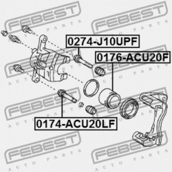 Vezetőcsavar, féknyereg LEXUS RX300/330/350/400H 03-08, TOYOTA AVENSIS VERSO 01-, PICNIC 01-, HIGHLANDER -07 /ELSŐ ALSÓ/
