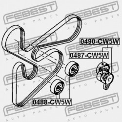 Feszítőgörgő, hosszbordás szíj DODGE CALIBER 06-, JEEP COMPASS 07-, PATRIOT 07- 04891595AB