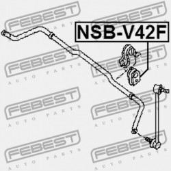 Csapágyazás, stabilizátor ELSŐ D23 NISSAN QUEST V42 03-09 54613CK003