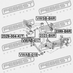 Csapágyazás, stabilizátor HÁTSÓ D20 VW GOLF V 03-,VI 08-,JETTA 05-,PASSAT 05-,TOURAN 03-, SKODA OCTAVIA II 04-12, AUDI A3 03-,