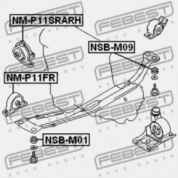 Felfüggesztés, motor OLAJ NISSAN PRIMERA P11/P12 96-07, SENTRA B15 01-06, ALMERA TINO 98-03, BLUEBIRD U14 96-01 /JOBB/