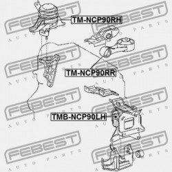 Felfüggesztés, motor TOYOTA COROLLA 12- 1236321040