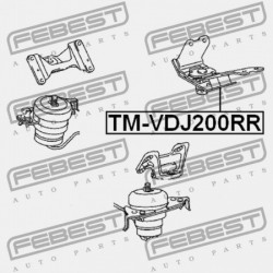 Felfüggesztés, motor HÁTSÓ TOYOTA LAND CRUISER 200 07- 1237151070