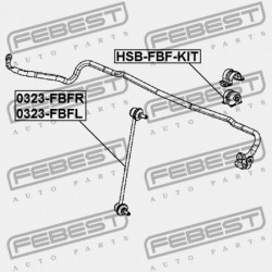Csapágyazás, stabilizátor ELSŐ KIT HONDA CIVIC FB 4D 12-15 /KIT/ 51306TR0A11