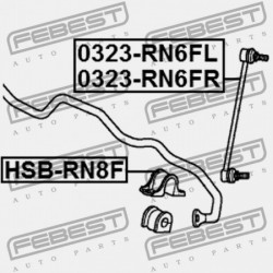 Csapágyazás, stabilizátor ELSŐ D20 HONDA STREAM RN6-RN9 06-14 51306SMAJ01