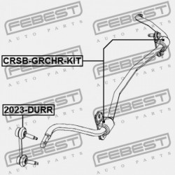 HCsapágyazás, stabilizátor ÁTSÓ D23 JEEP GRAND CHEROKEE IV 10-, DODGE DURANGO III 10- /KIT/ 52124885AG