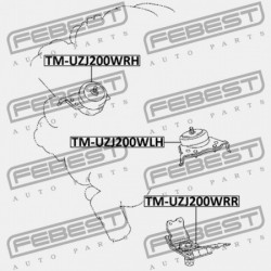 Felfüggesztés, motor TOYOTA LAND CRUISER 200 07- /ELSŐ, JOBB/ 1236150250